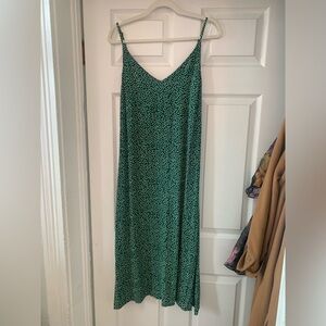 Reformation Alexandra green floral midi tank dress size 12